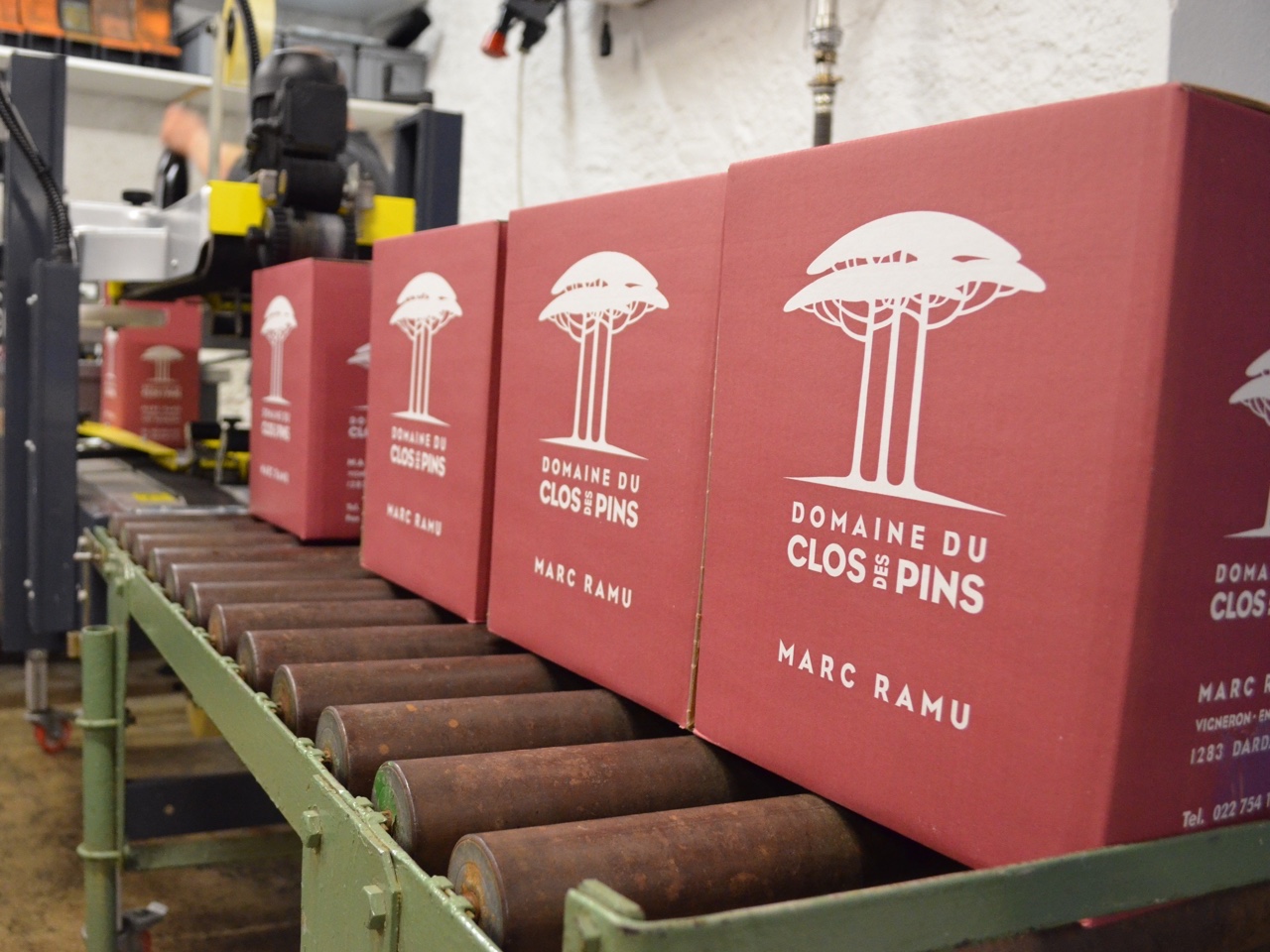 mise en bouteille clos de spins cartons